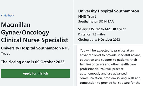 Job advert