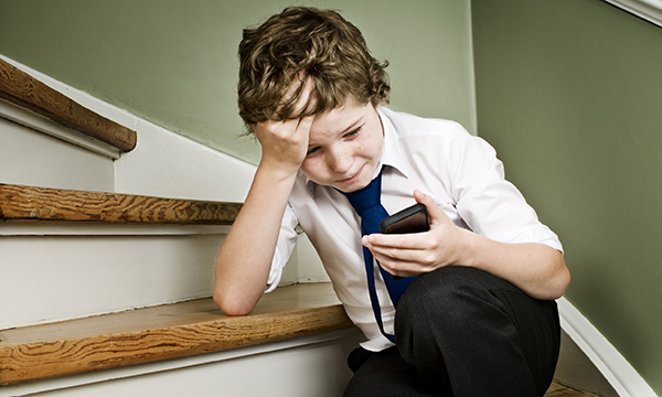 boy in distress