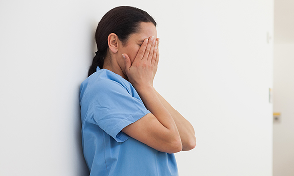 Stressed nurse