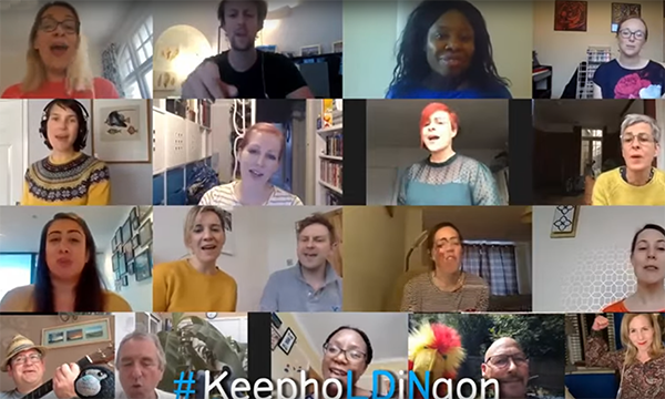 Picture shows a still from the music video made to cheer up learning disability nursing students amid the pandemic