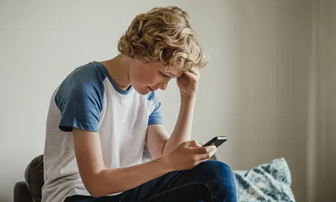 Boy texting
