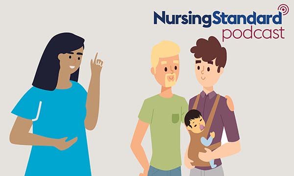 Nurse talks to same-sex couple – inclusive communication is essentiall for the healthcare experience of LGBT people 