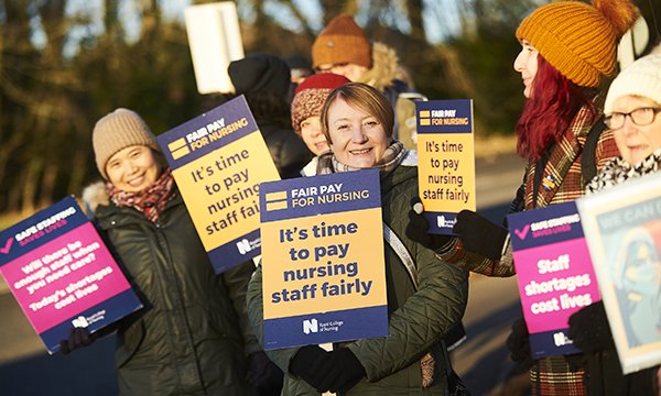 Strikers at the University Hospital of North Durham