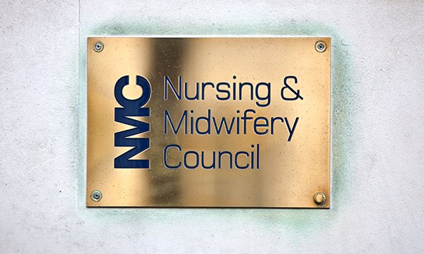 Nurse suspended from NMC register for misconduct: NMC headquarters brass plaque