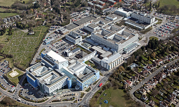 aerial view of OUH