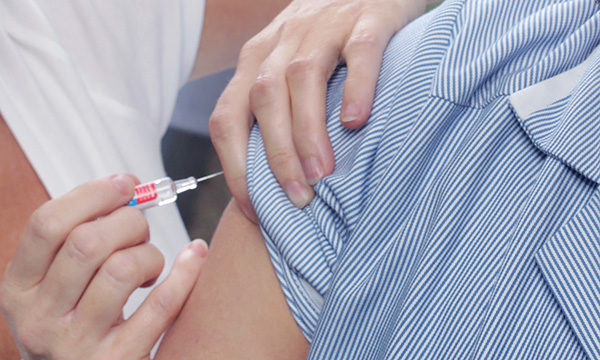 flu vaccine is administered