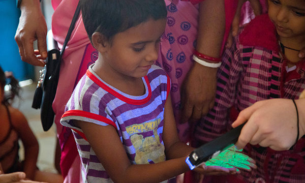 Child at a training session