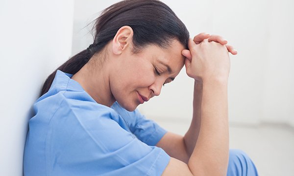 Stressed nurse