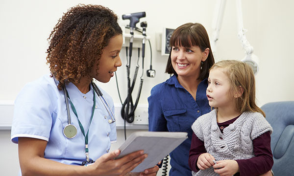 Student nurse in general practice