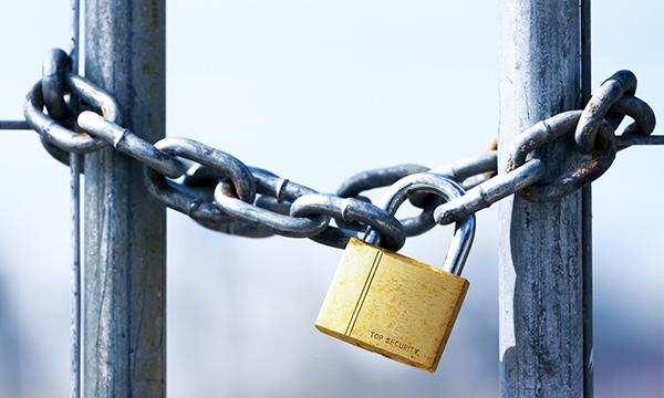Locked gate
